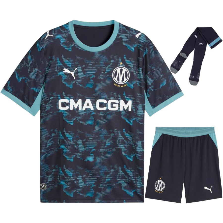 Maillot Kit Enfant OM Exterieur 2026 2027