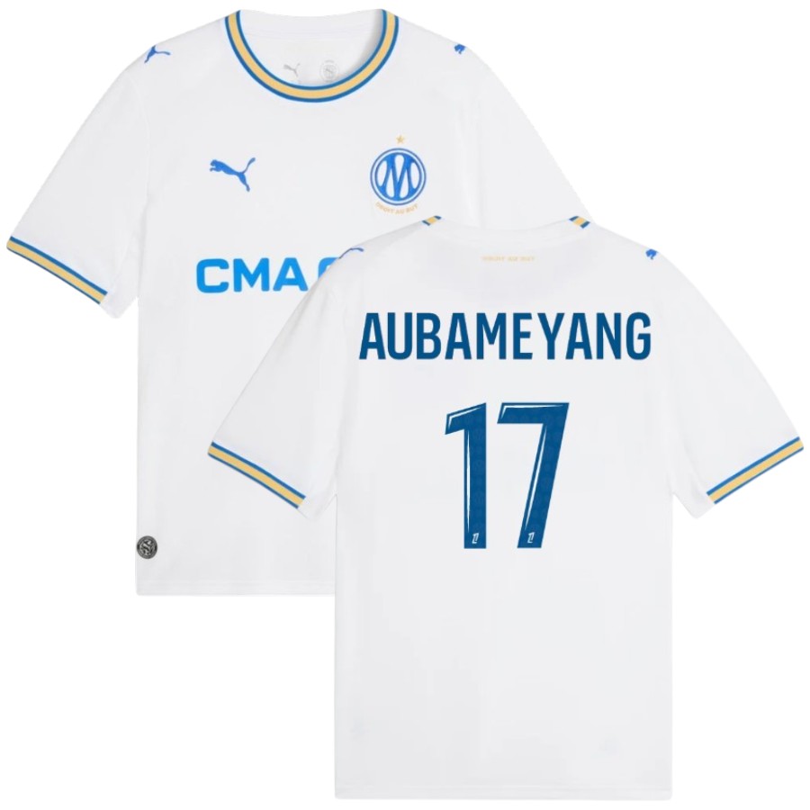 Maillot OM Domicile 2026 2027 Aubameyang (1)