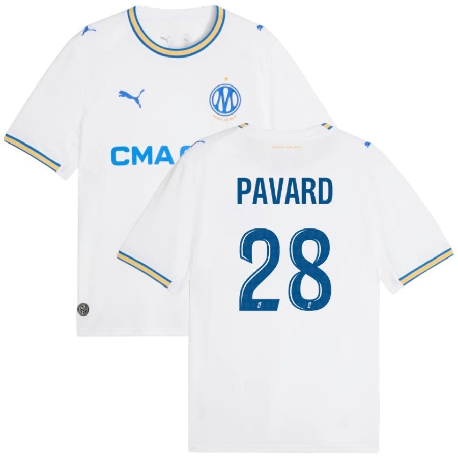 Maillot OM Domicile 2026 2027 Pavard (1)