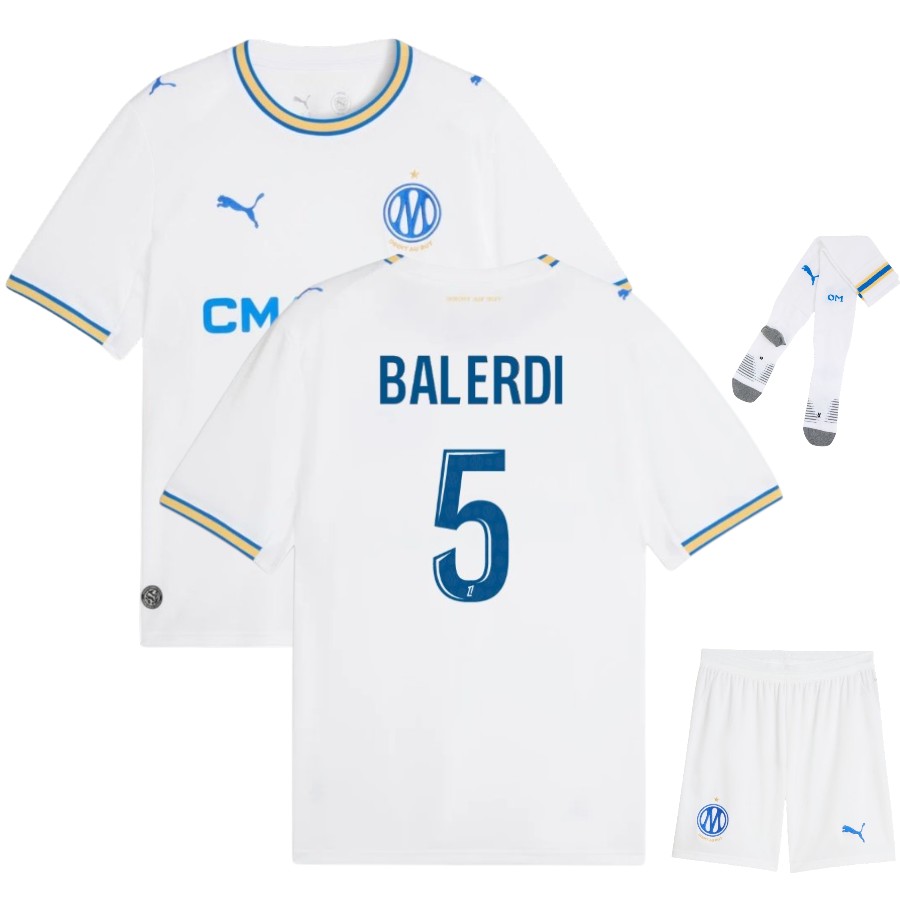 Maillot OM Kit Enfant Domicile 2026 2027 Balerdi