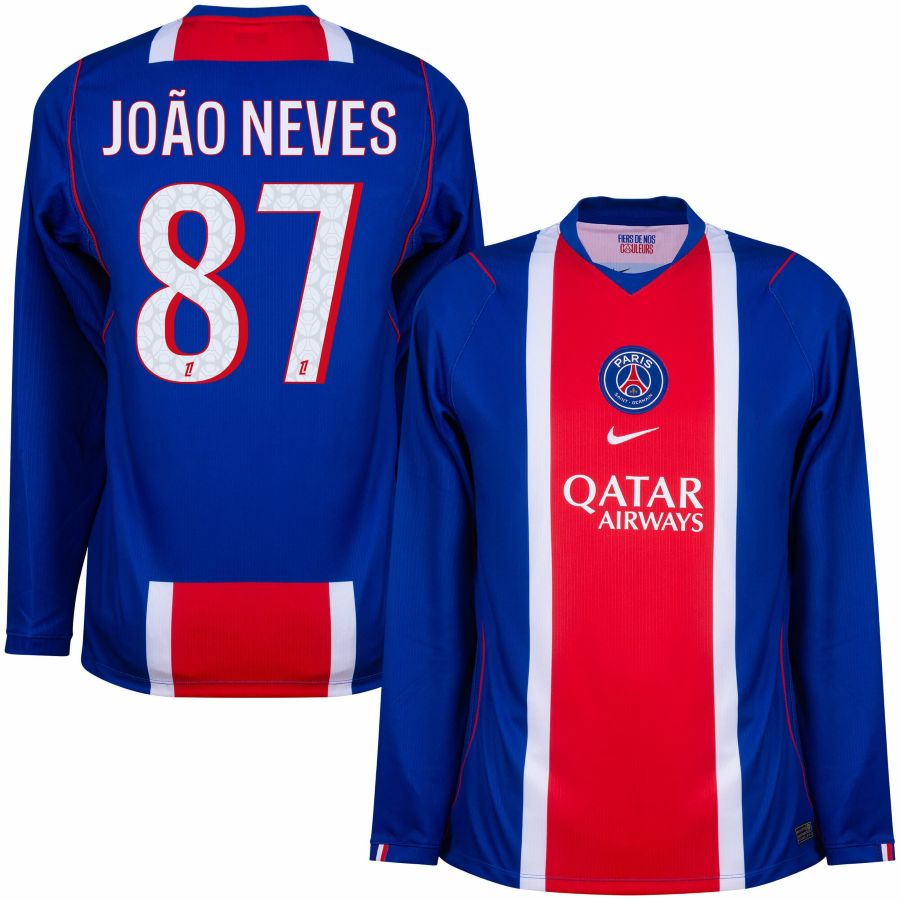 Maillot PSG Domicile 2026 2027 Manches Longues Joao Neves