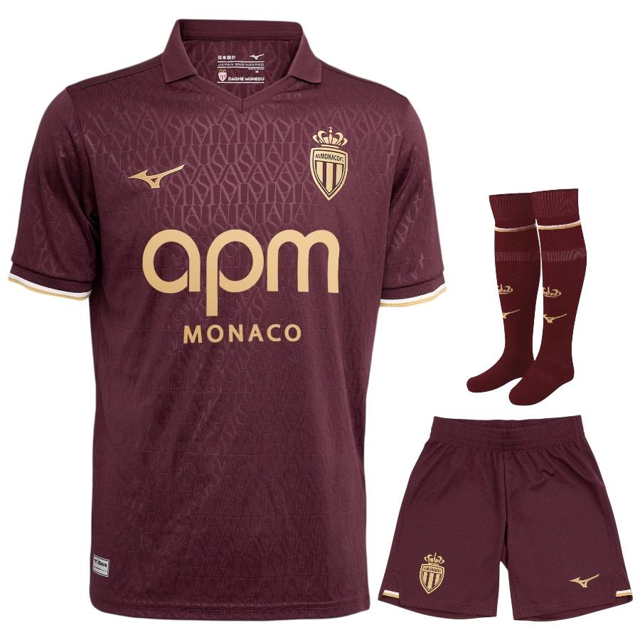 Maillot AS Monaco Kit Enfant Exterieur 2026 2027 Maillot AS Monaco Kit Enfant Exterieur 2026 2027