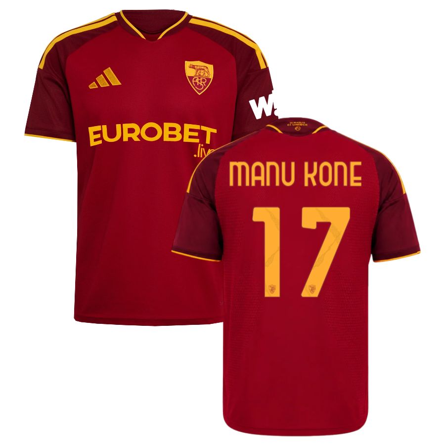 Maillot AS Roma Domicile 2026 2027 Manu Kone (1)