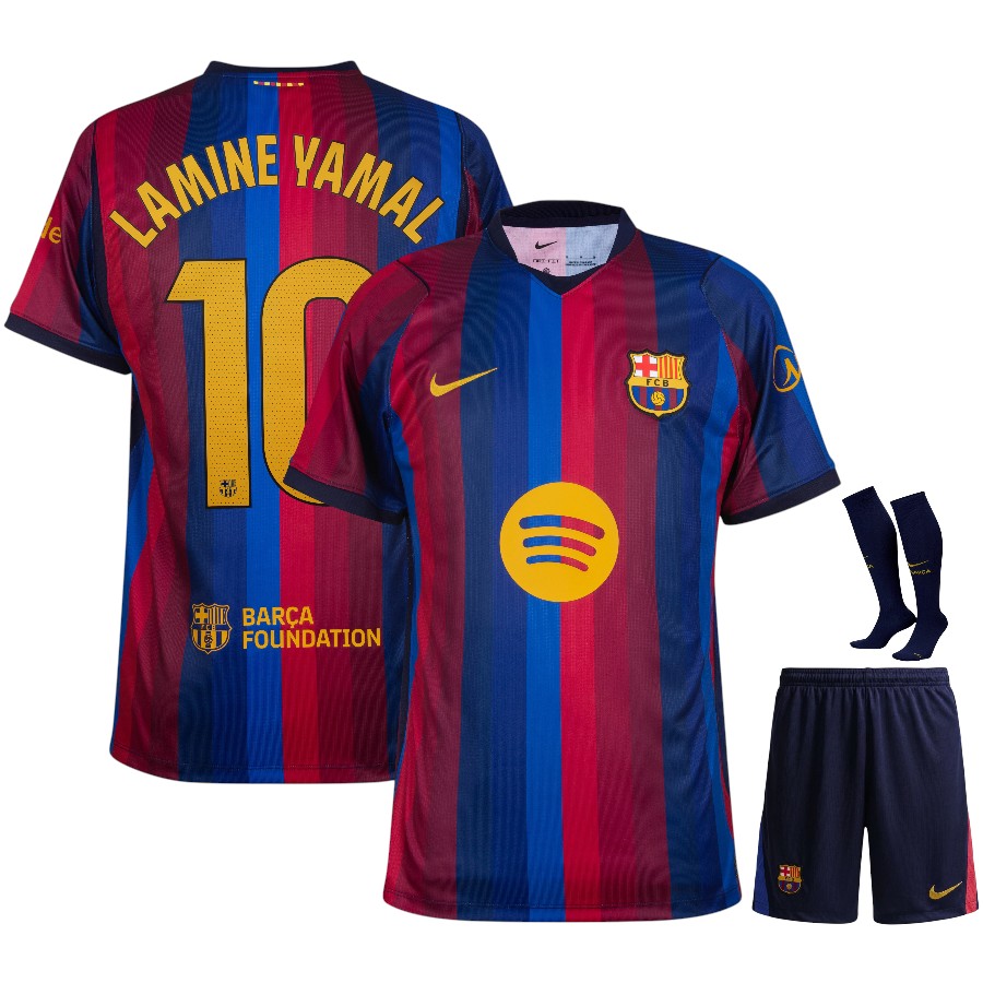 Kit de local del Barça para niños 2026/2027 Laminado Yamal (1)