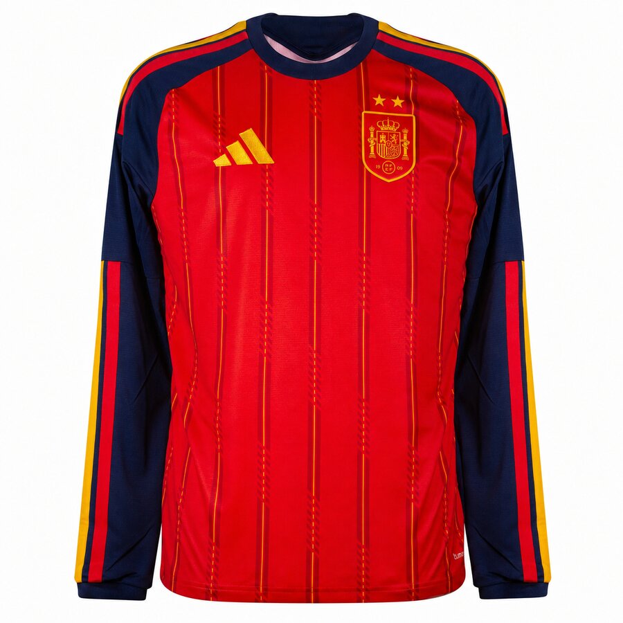 Maillot Espagne Domicile 2 Etoiles 2026 2027 Manches Longues (1) Maillot Espagne Domicile 2 Etoiles 2026 2027 Manches Longues (1)