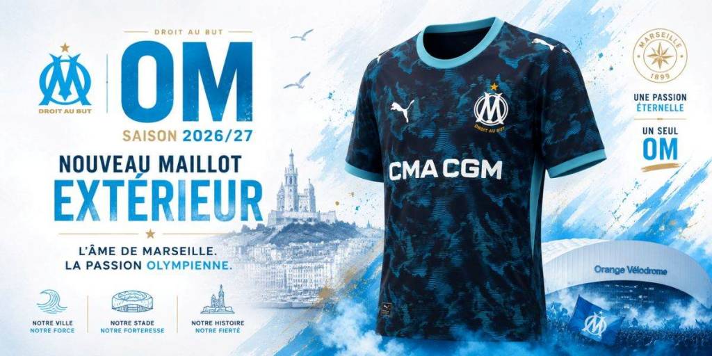 Maillot OM Extérieur 2026 2027
