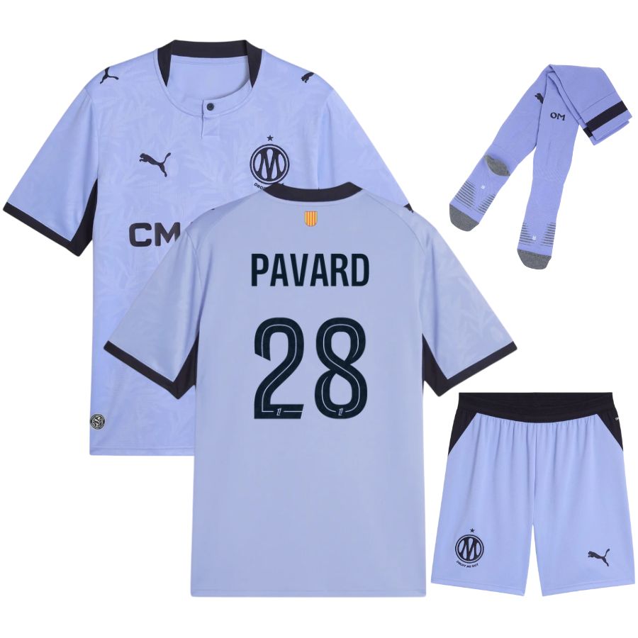 Maillot OM Kit Enfant Third 2026 2027 Pavard Maillot OM Kit Enfant Third 2026 2027 Pavard