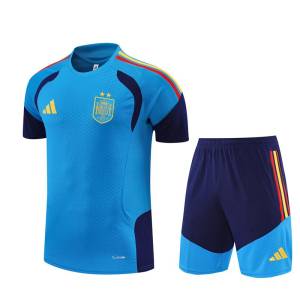 Ensemble Maillot Short Espagne 2 Etoiles 2026 2027 Bleu Clair (1)