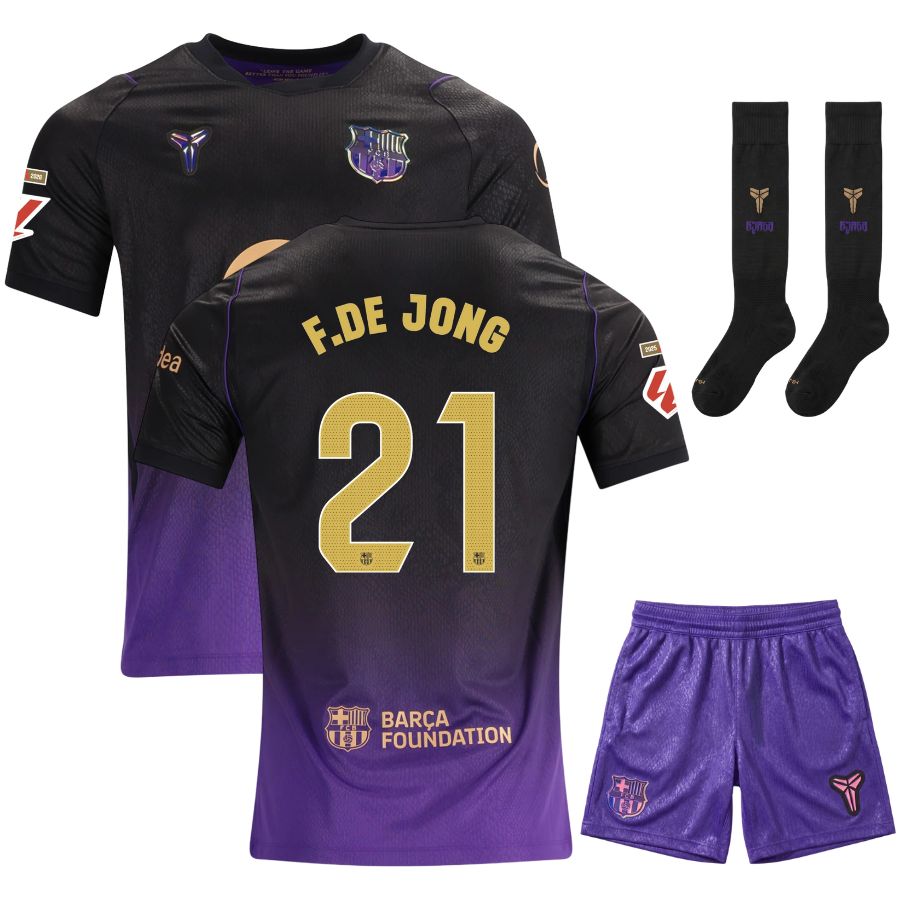 Maillot Barca Kit Enfant Exterieur 2026 2027 De Jong