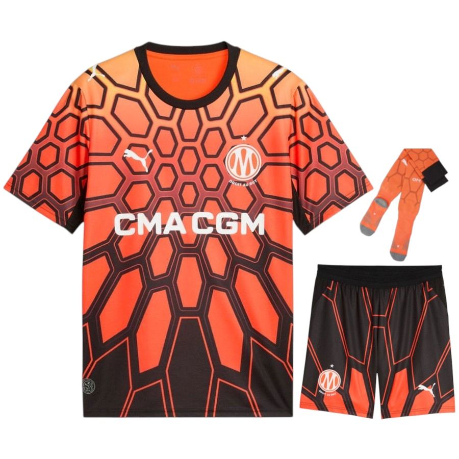 Maillot OM Kit Enfant 2026 2027 Gardien Rouge (1) Maillot OM Kit Enfant 2026 2027 Gardien Rouge (1)