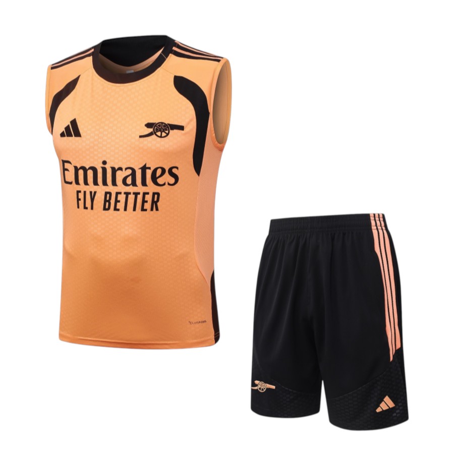 Debardeur Short Arsenal 2026 2027 Noir Orange (1) Debardeur Short Arsenal 2026 2027 Noir Orange (1)