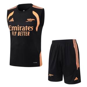 Debardeur Short Arsenal 2026 2027 Noir Orange (1)
