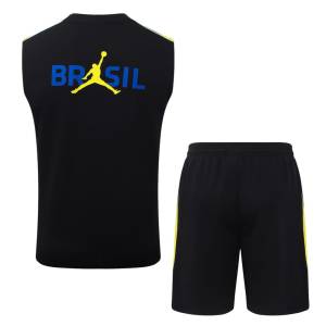 Debardeur Short Bresil 2026 2027 Noir Jaune (4)