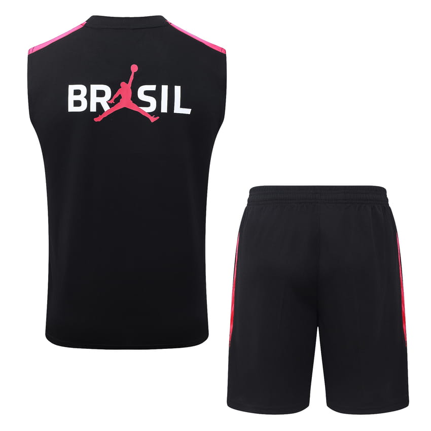 Debardeur Short Bresil 2026 2027 Noir Rouge (3)
