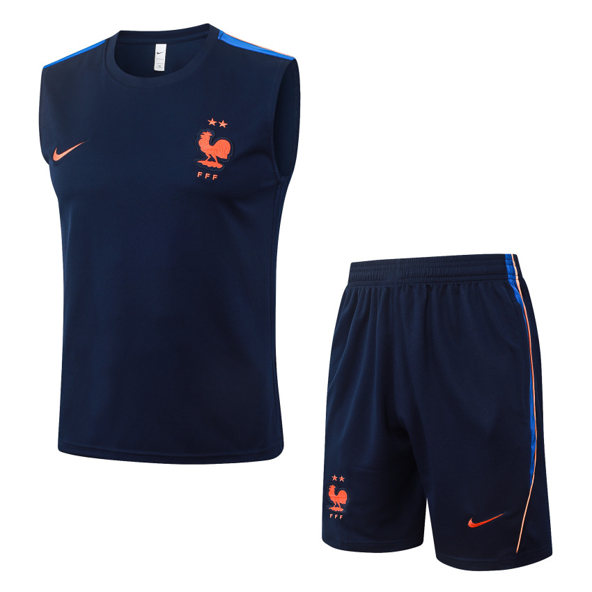 Debardeur Short Equipe de France 2026 2027 Bleu Sombre (1)