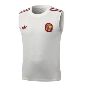 Debardeur Short Espagne 2026 2027 Blanc Rouge (2)