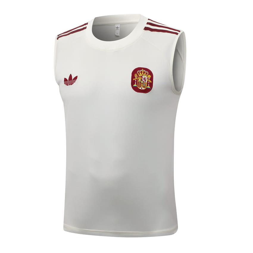 Debardeur Short Espagne 2026 2027 Blanc Rouge (2)