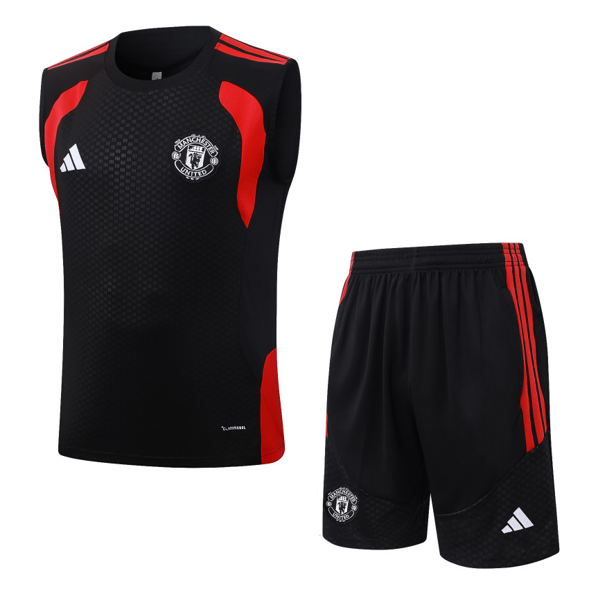Debardeur Short Manchester United 2026 2027 Noir Charbon (1)