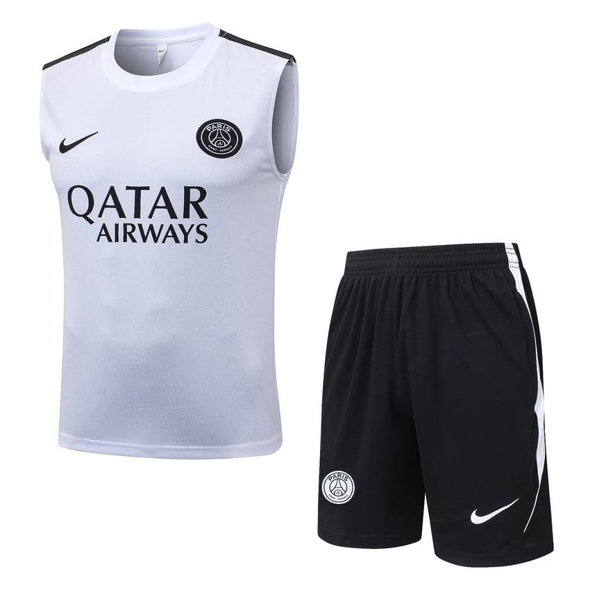 Debardeur Short PSG 2026 2027 Blanc Noir (1)