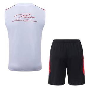 Debardeur Short PSG 2026 2027 Blanc Rouge (2)