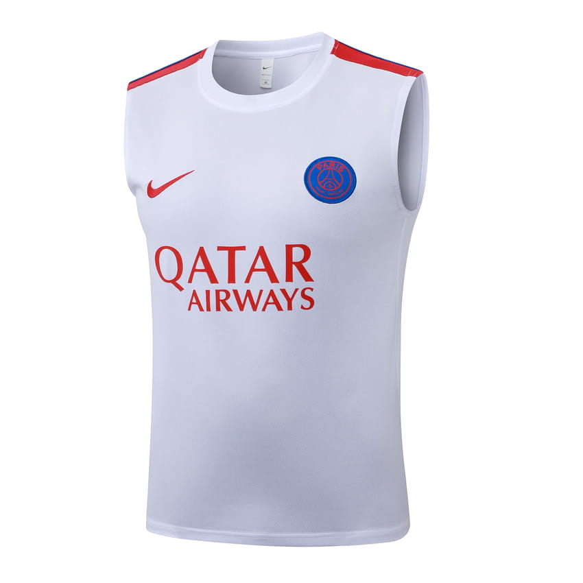 Debardeur Short PSG 2026 2027 Blanc Rouge (3)