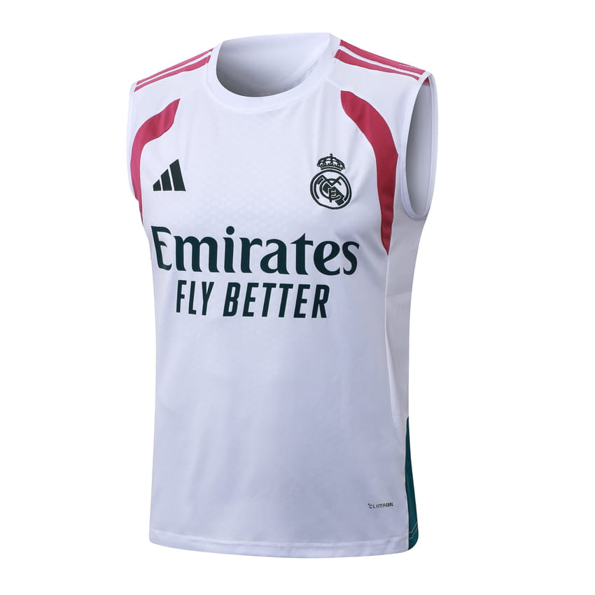 Debardeur Short Real Madrid 2026 2027 Blanc Rouge (4) Debardeur Short Real Madrid 2026 2027 Blanc Rouge (4)