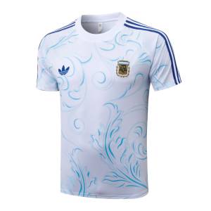 Ensemble Maillot Short Argentine 2026 2027 Blanc Motif (4)