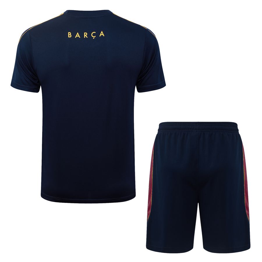 Ensemble Maillot Short Barca 2026 2027 Bleu Nuit (2)