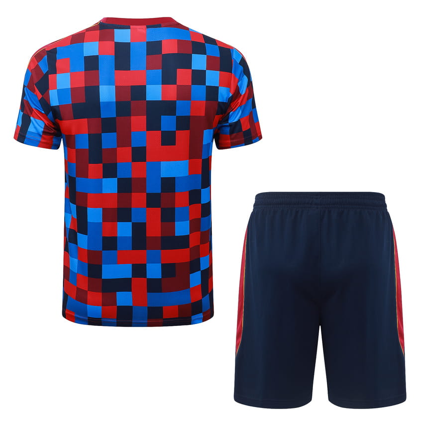 Ensemble Maillot Short Barca 2026 2027 Bleu Rouge (4)