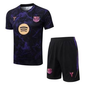 Ensemble Maillot Short Barca 2026 2027 Noir Violet (1)