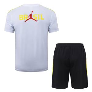 Ensemble Maillot Short Bresil 2026 2027 Blanc (2)