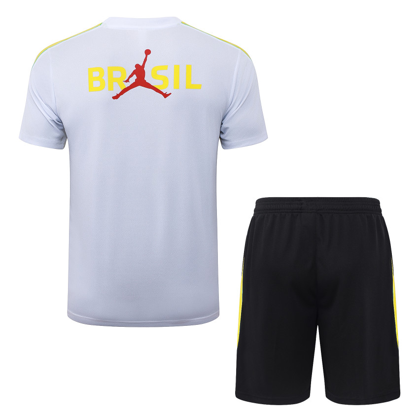Ensemble Maillot Short Bresil 2026 2027 Blanc (2)