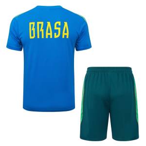 Ensemble Maillot Short Bresil 2026 2027 Bleu Ciel (3)