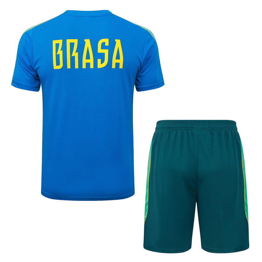 Ensemble Maillot Short Bresil 2026 2027 Bleu Ciel (3)