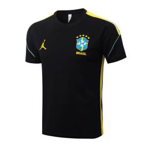 Ensemble Maillot Short Bresil 2026 2027 Noir Jaune (4)