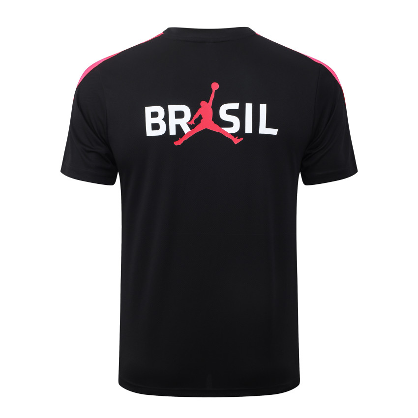 Ensemble Maillot Short Bresil 2026 2027 Noir Rouge (3)