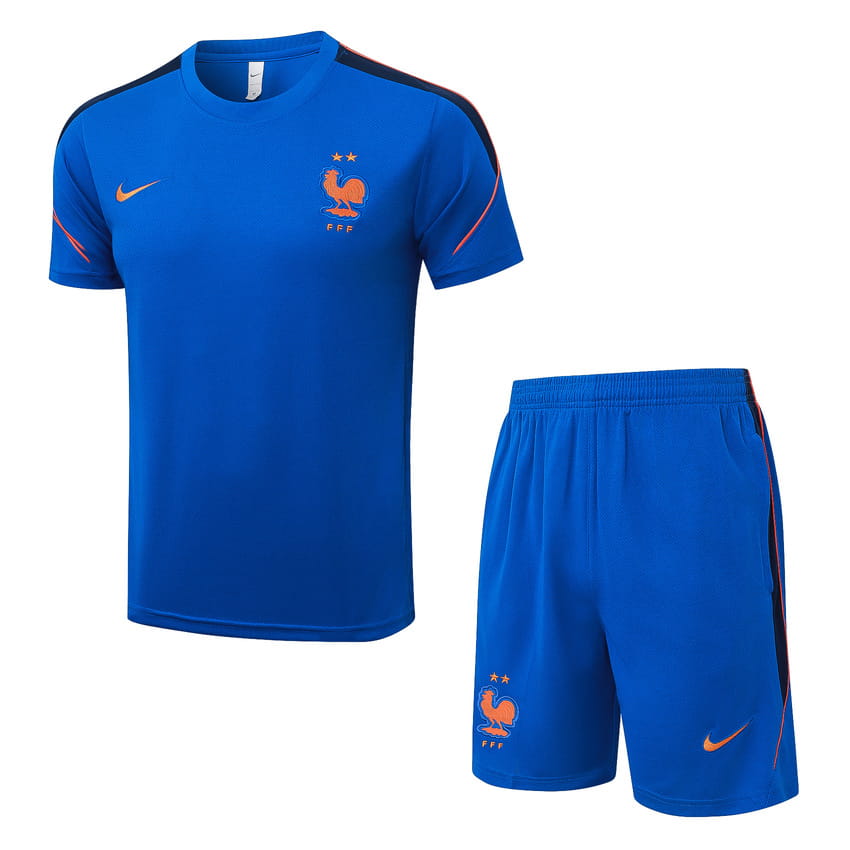 Ensemble Maillot Short Equipe de France 2026 2027 Bleu Clair (1)