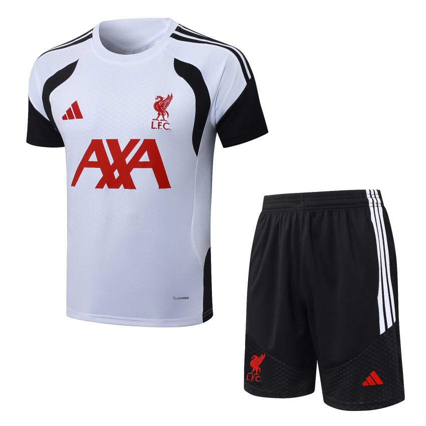Ensemble Maillot Short Liverpool 2026 2027 Blanc Noir (1) Ensemble Maillot Short Liverpool 2026 2027 Blanc Noir (1)