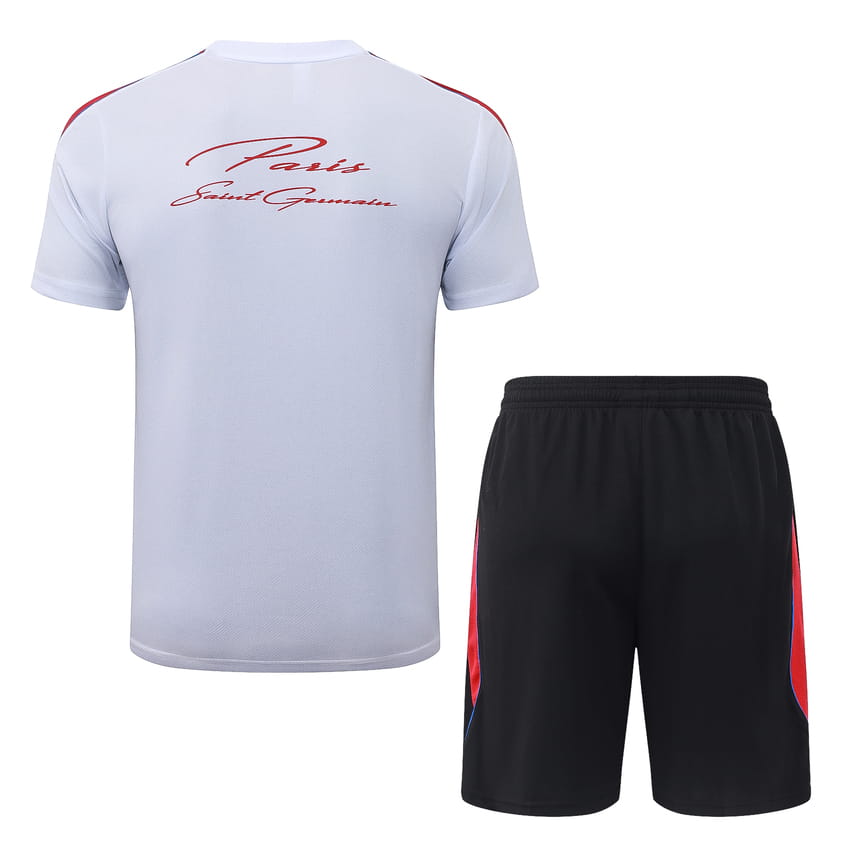Ensemble Maillot Short PSG 2026 2027 Blanc Rouge (2) Ensemble Maillot Short PSG 2026 2027 Blanc Rouge (2)
