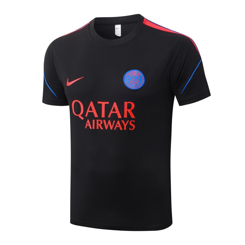 Ensemble Maillot Short PSG 2026 2027 Noir Rouge (4)
