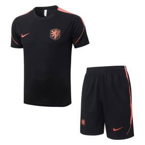 Niederlande 2026-2027 Trikot- und Shorts-Set – Schwarz und Orange