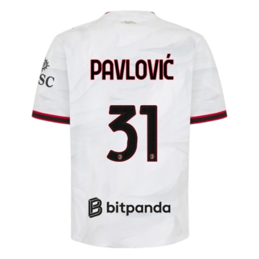 Maillot Milan AC Exterieur 2026 2027 Pavlovic (2) Maillot Milan AC Exterieur 2026 2027 Pavlovic (2)