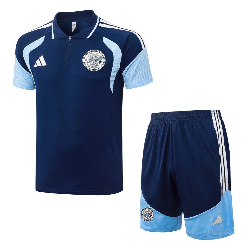 Survetement Ajax Polo 2026 2027 Bleu Sombre (1)