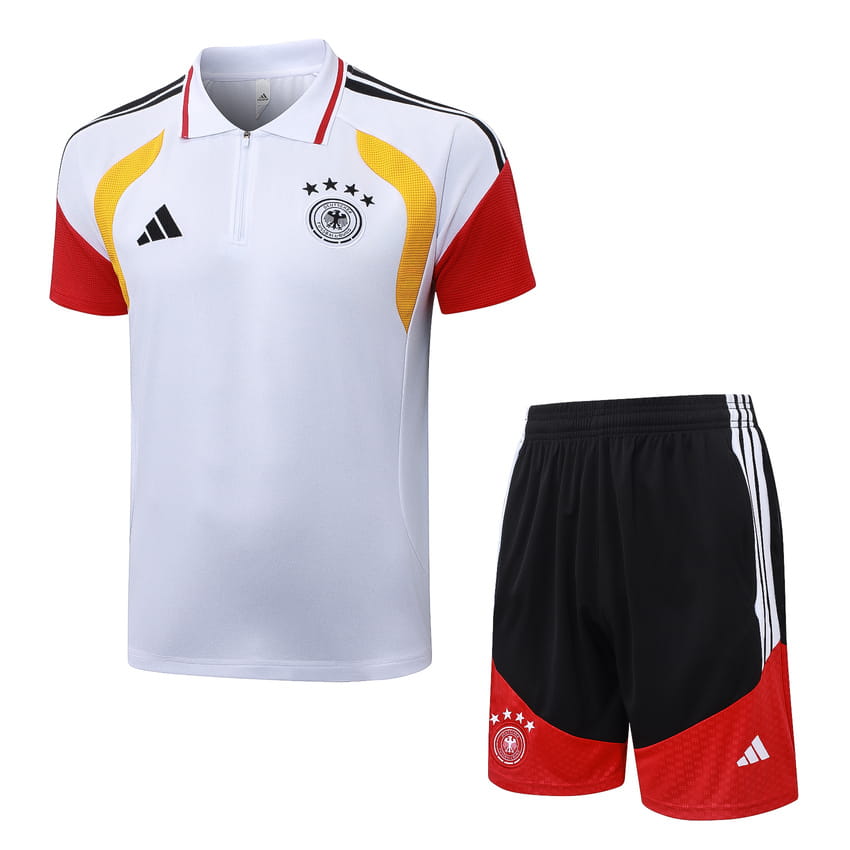 Survetement Allemagne Polo 2026 2027 Blanc Rouge (1) Survetement Allemagne Polo 2026 2027 Blanc Rouge (1)