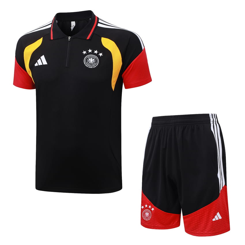 Survetement Allemagne Polo 2026 2027 Noir Rouge (1) Survetement Allemagne Polo 2026 2027 Noir Rouge (1)