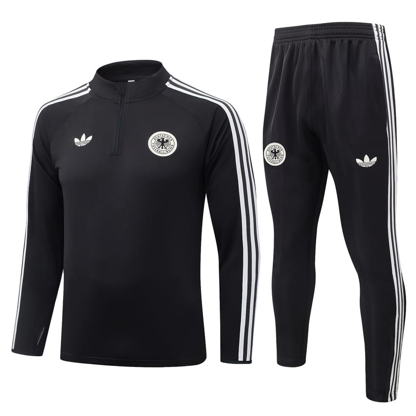 Survetement Allemagne Training 2026 2027 Noir Blanc (1)