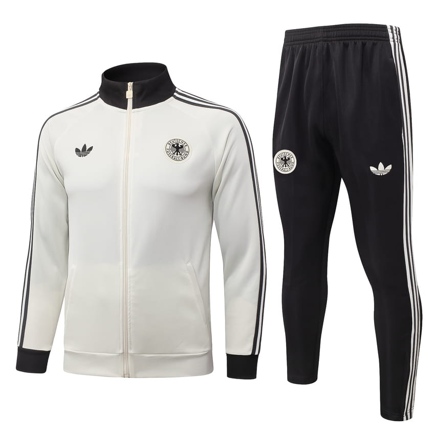 Survetement Allemagne Veste 2026 2027 Blanc Cassé (1) Survetement Allemagne Veste 2026 2027 Blanc Cassé (1)