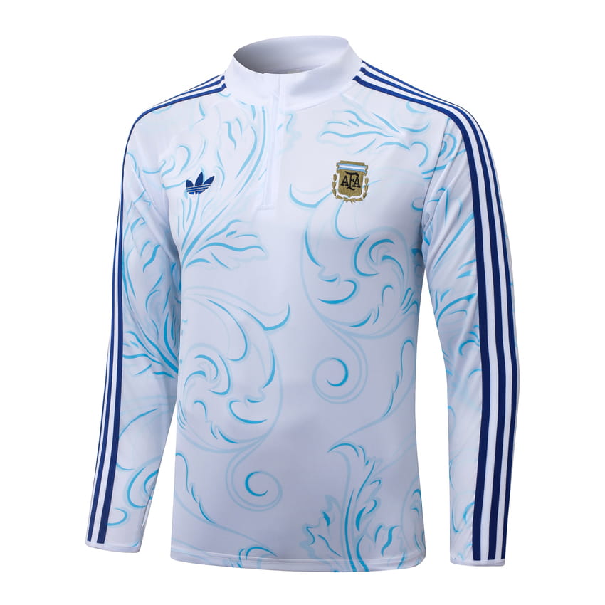 Survetement Argentine Training 2026 2027 Blanc Motif (3)
