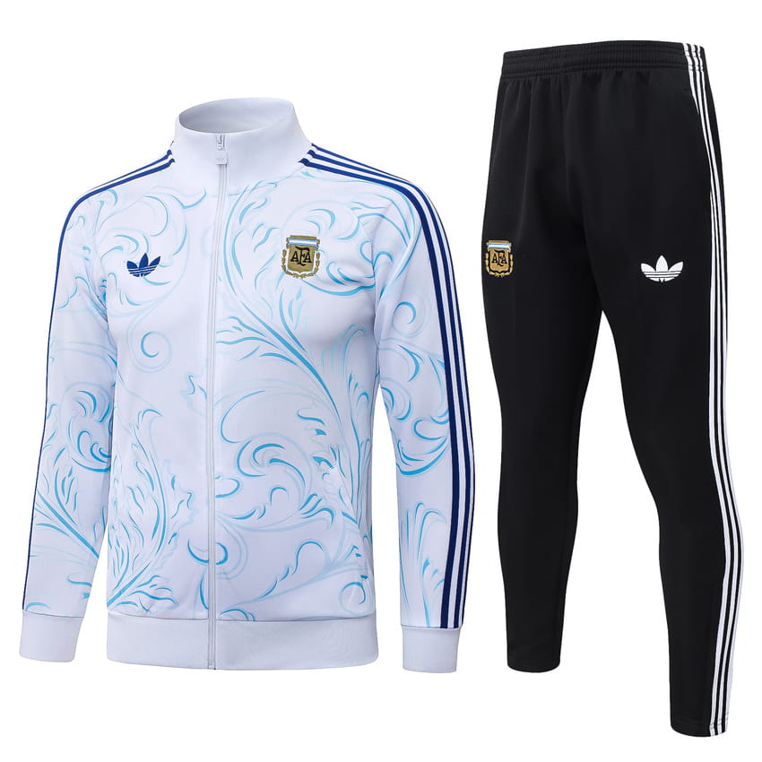 Survetement Argentine Veste 2026 2027 Blanc Motif (1)