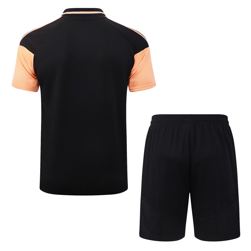 Survetement Arsenal Polo 2026 2027 Noir Orange (2)